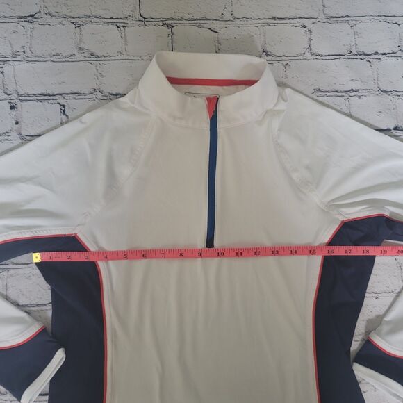 Peter Millar Golf 1/4 Zip Pullover Women Medium White Performance Stretch - Picture 3 of 7